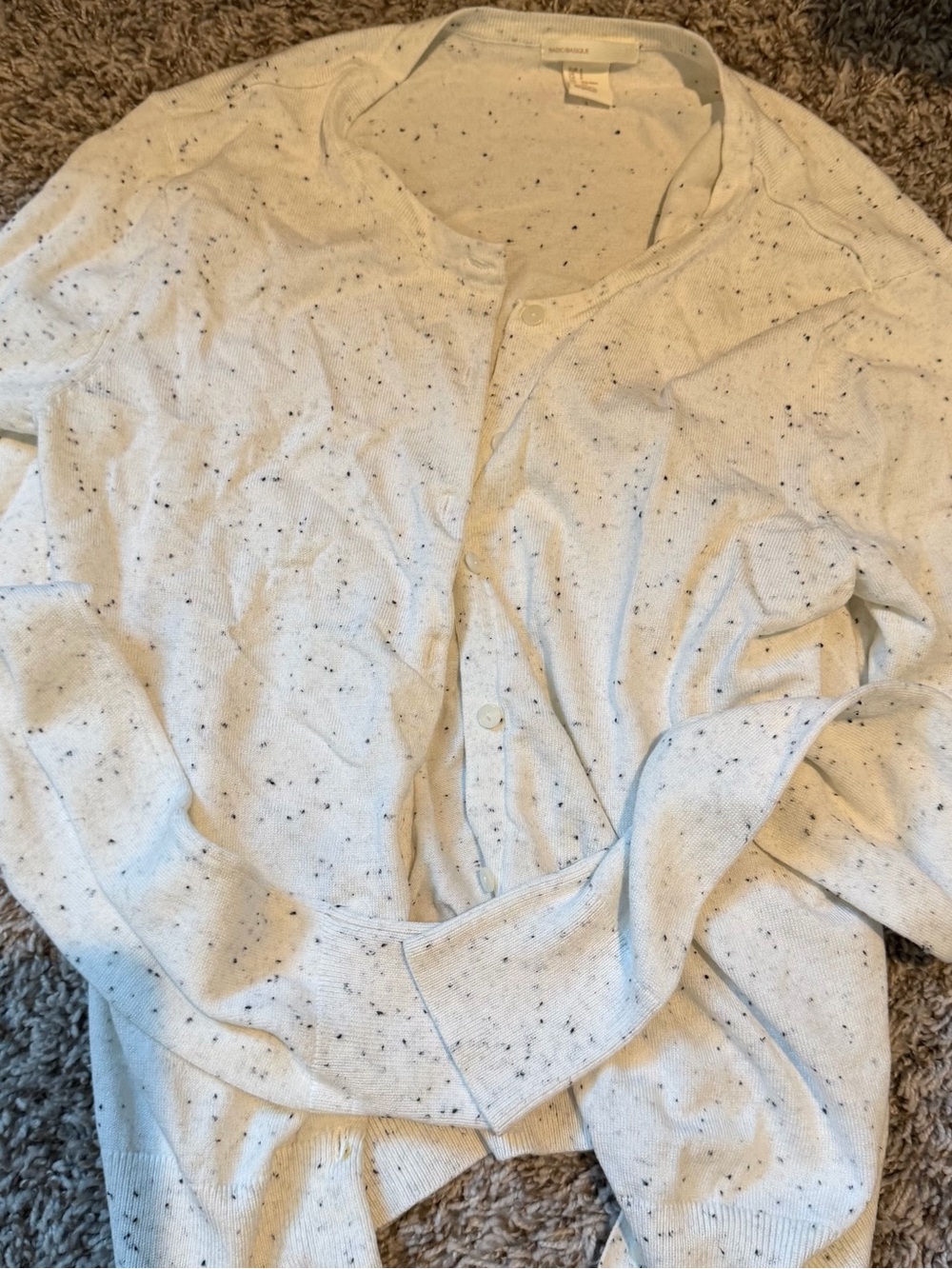 H&M Black and White Speckled Women's Cardigans - Picture 3 of 4
